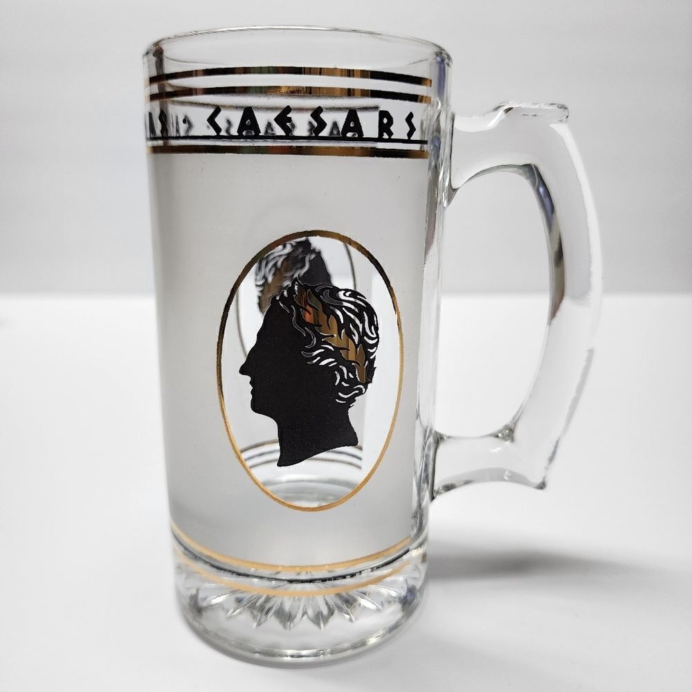 Vintage Caesars Palace Casino Beer Stein Frosted Mug Las Vegas